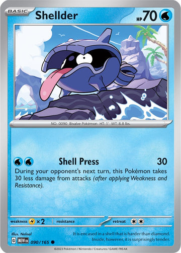 Shellder (090/165) [Scarlet & Violet:  151] Reverse Holofoil