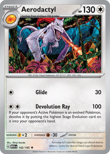 Aerodactyl (142/165) [Scarlet & Violet:  151] Reverse Holofoil