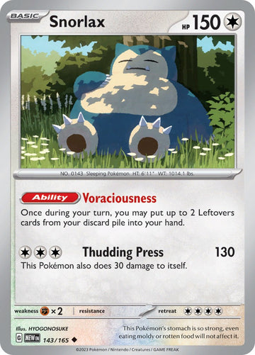 Snorlax (143/165) [Scarlet & Violet:  151]