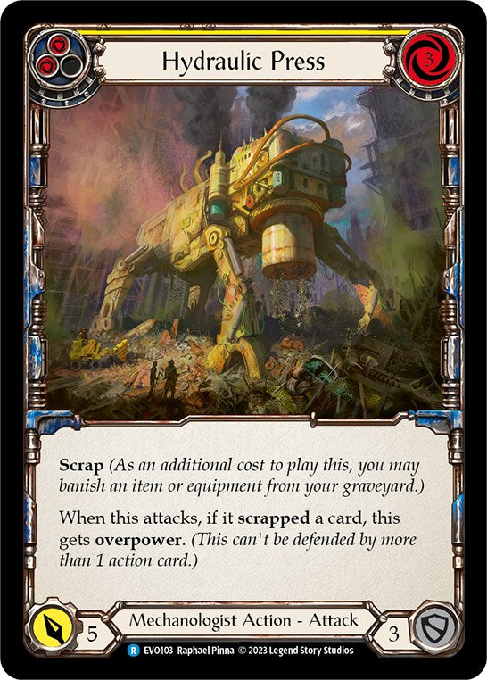 Hydraulic Press (Yellow) [EVO103] [Bright Lights] Rainbow Foil