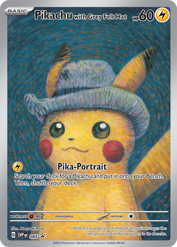 Pikachu with Grey Felt Hat [085] - (SV Scarlet & Violet Promo Cards)