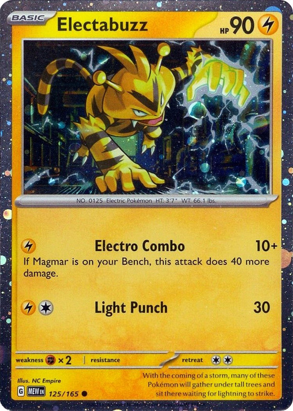 Electabuzz - 125/165 (Cosmos Holo) [125/165] [Scarlet & Violet 151] Holofoil