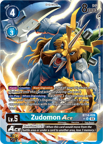 Zudomon Ace (English Exclusive Alternate Art) [BT14-026] [Blast Ace] Foil