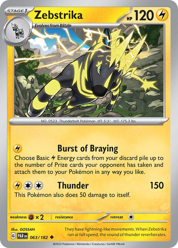 Zebstrika (063/182) - [Scarlet & Violet: Paradox Rift] Reverse Holofoil