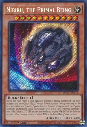 Nibiru, the Primal Being (Secret Rare) [RA01-EN015] - (Secret Rare) 1st Edition