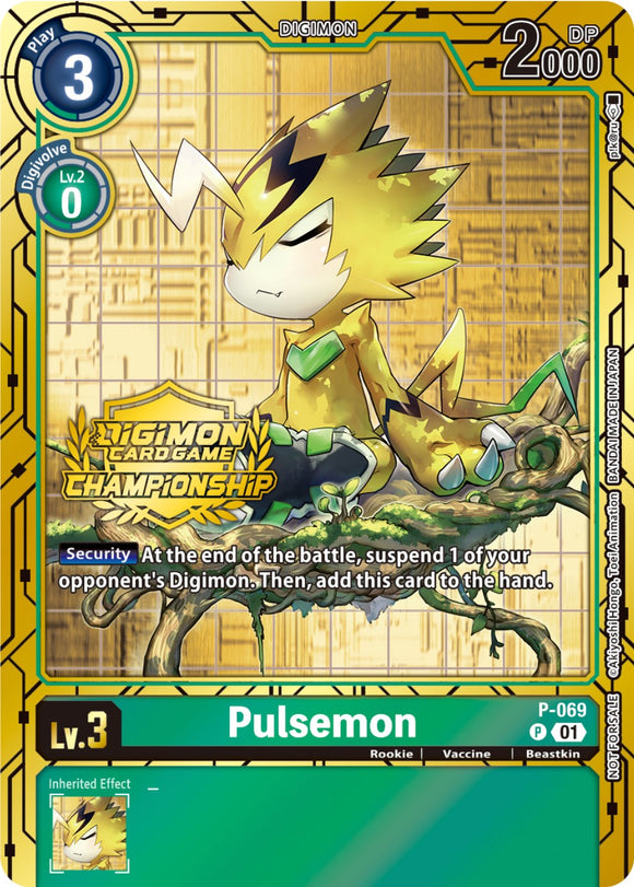 Pulsemon - P-069 (Championship 2023 Gold Card Set) [P-069 P] [Digimon Promotion Cards] Foil