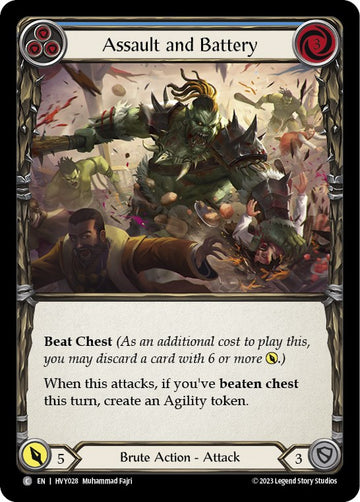 Assault and Battery (Blue) [HVY028] [Heavy Hitters] Rainbow Foil