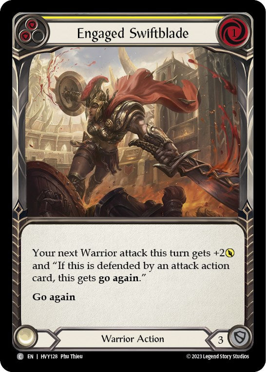 Engaged Swiftblade (Yellow) [HVY128] [Heavy Hitters] Rainbow Foil