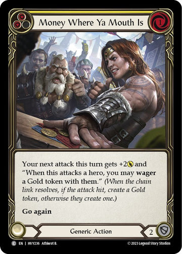 Money Where Ya Mouth Is (Yellow) [HVY236] [Heavy Hitters] Rainbow Foil