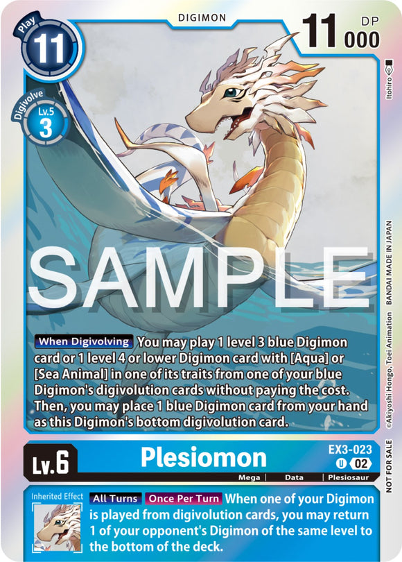Plesiomon (Event Pack 6) [EX3-023 U] [Draconic Roar] Foil