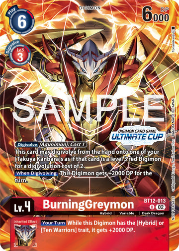 BurningGreymon (Ultimate Cup 2024) [BT12-013 U] [Across Time] Foil
