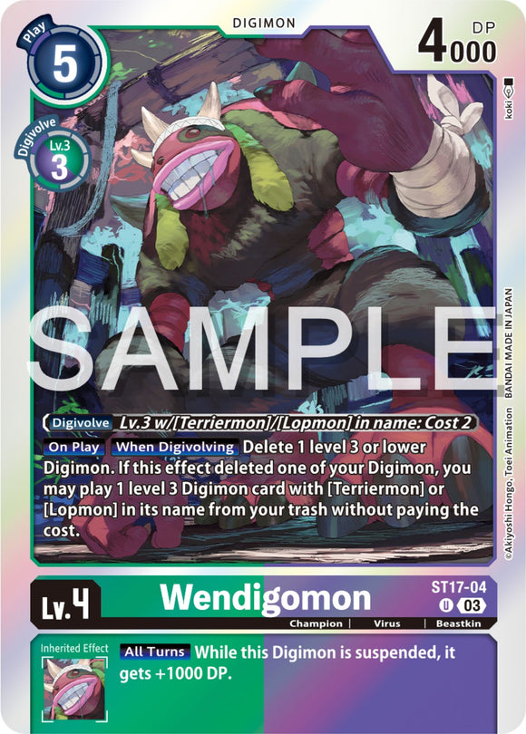 Wendigomon [ST17-04 U] [Starter Deck 17: Double Typhoon Advanced Deck Set] Foil