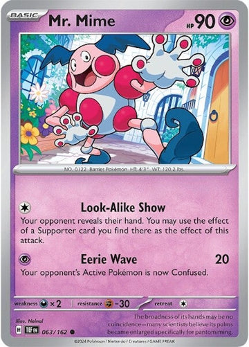 Mr. Mime [063/162] - (Temporal Forces) Reverse Holofoil