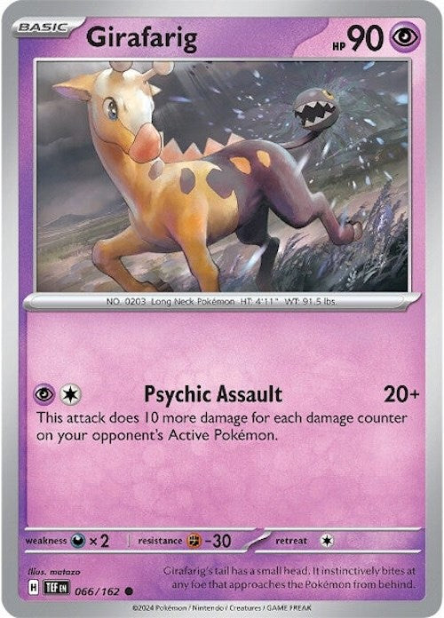 Girafarig [66/162] - (Temporal Forces) Reverse Holofoil