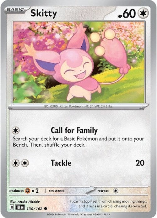 Skitty [130/162] - (Temporal Forces) Reverse Holofoil