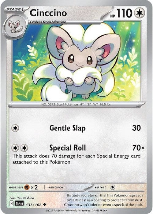 Cinccino [137/162] - (Temporal Forces) Reverse Holofoil