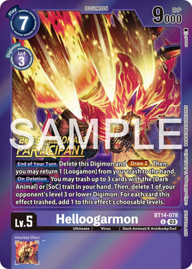 Helloogarmon (2024 Regionals Participant) [BT14-078 U] [Blast Ace] Foil