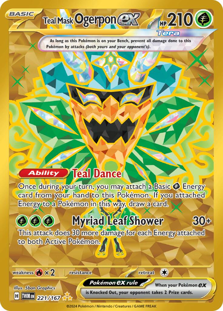 Teal Mask Ogerpon ex [221/167] - (Twilight Masquerade) Holofoil