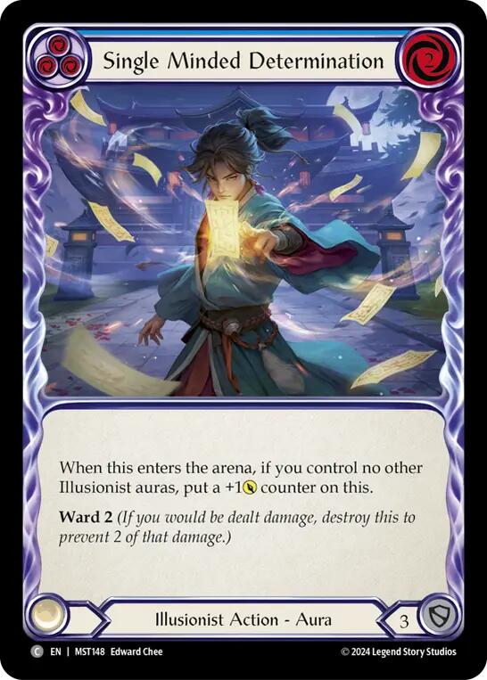 Single Minded Determination (Blue) [MST148] (Part the Mistveil) Rainbow Foil