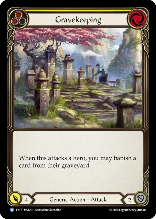 Gravekeeping (Yellow) [MST201] (Part the Mistveil) Rainbow Foil