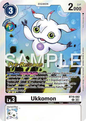 Ukkomon [BT16-082-R] [Beginning Observer Pre-Release Cards] Foil