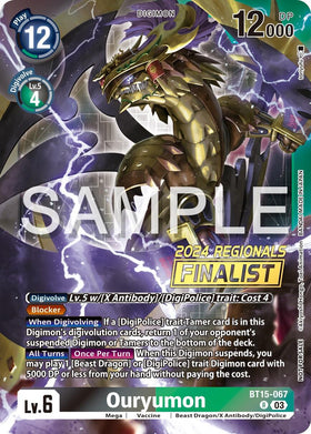 Ouryumon (2024 Regionals Finalist) [BT15-067 R] [Exceed Apocalypse] Foil