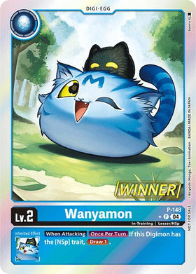 Wanyamon - P-148 (Store Tournament 2024 Jul. - Sep. Winner Pack) [P-148 P] [Digimon Promotion Cards] Foil