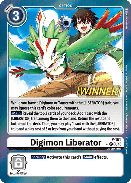 Digimon Liberator - P-151 (Store Tournament 2024 Jul. - Sep. Winner Pack) [P-151 P] [Digimon Promotion Cards] Foil