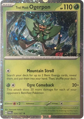 Teal Mask Ogerpon (Cosmos Holo) (EB Games Exclusive) [024/167] [Miscellaneous Cards & Products] Holofoil