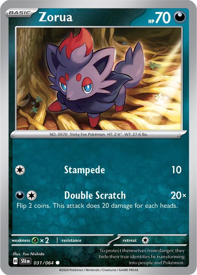 Zorua [031/064] - (Shrouded Fable) Reverse Holofoil