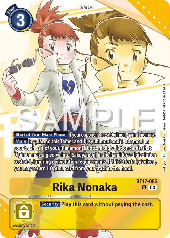 Rika Nonaka (Premium Heroines Set) [BT17-085 U] [Secret Crisis] Foil