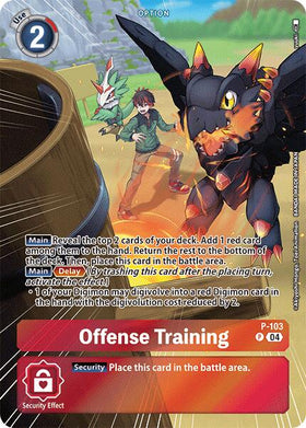 Offense Training (Starter Deck 18 Exclusive) [P-103 P] [Digimon Promotion Cards] Foil