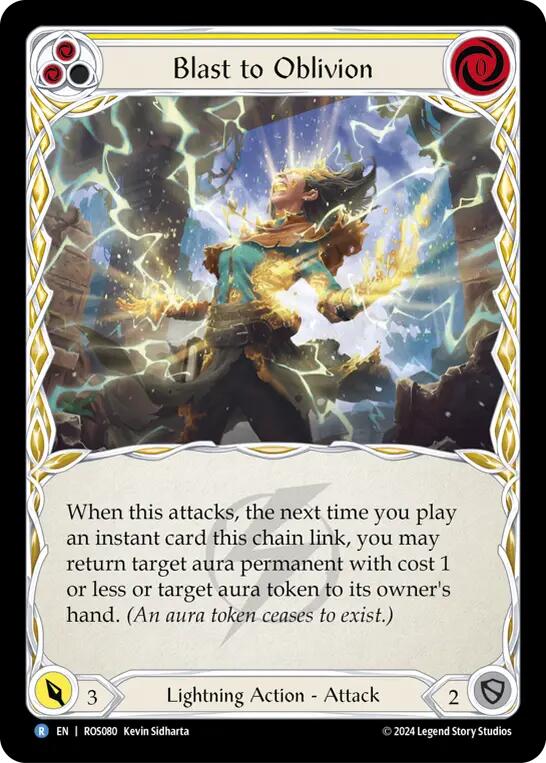 Blast to Oblivion (Yellow) [ROS080] [Rosetta] Rainbow Foil
