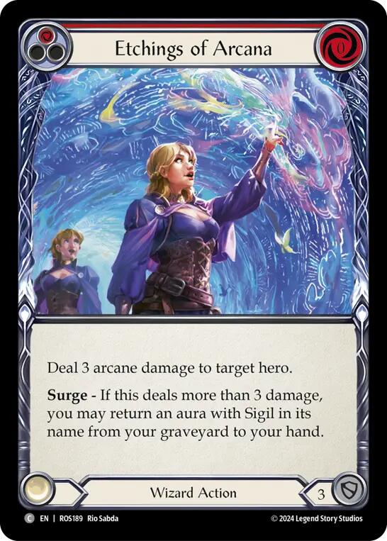 Etchings of Arcana (Red) [ROS189] [Rosetta] Rainbow Foil
