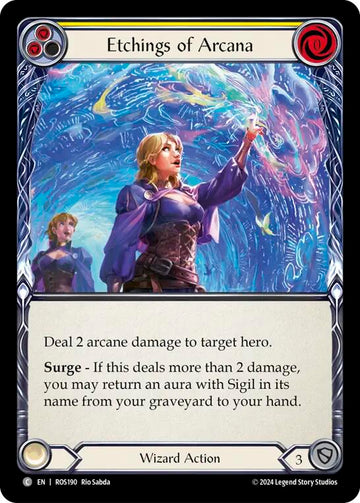 Etchings of Arcana (Yellow) [ROS190] [Rosetta] Rainbow Foil