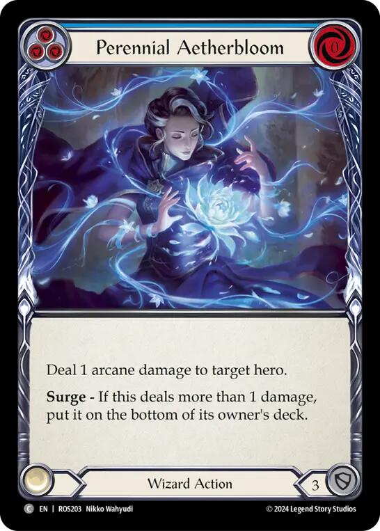 Perennial Aetherbloom (Blue) [ROS203] [Rosetta] Rainbow Foil