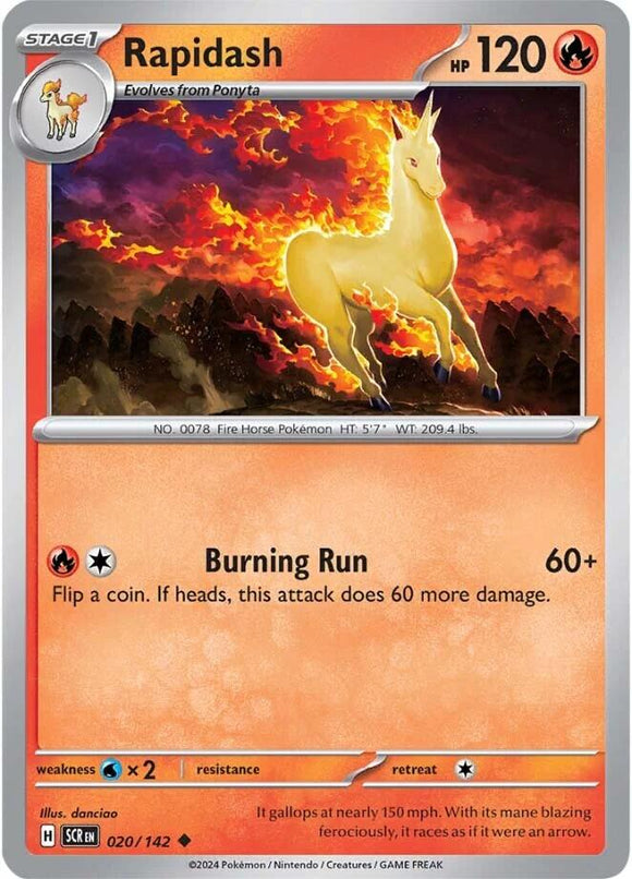 Rapidash [020/142] - (Stellar Crown) Reverse Holofoil