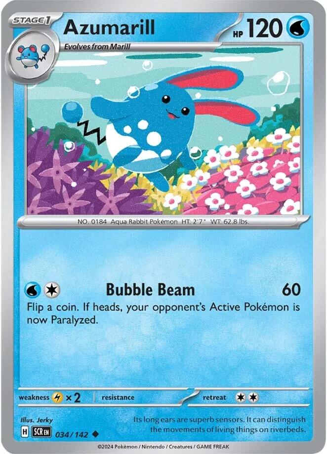 Azumarill [034/142] - (Stellar Crown) Reverse Holofoil