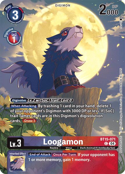 Loogamon (Legend Pack 2024) [BT15-071 C] [Exceed Apocalypse] Foil