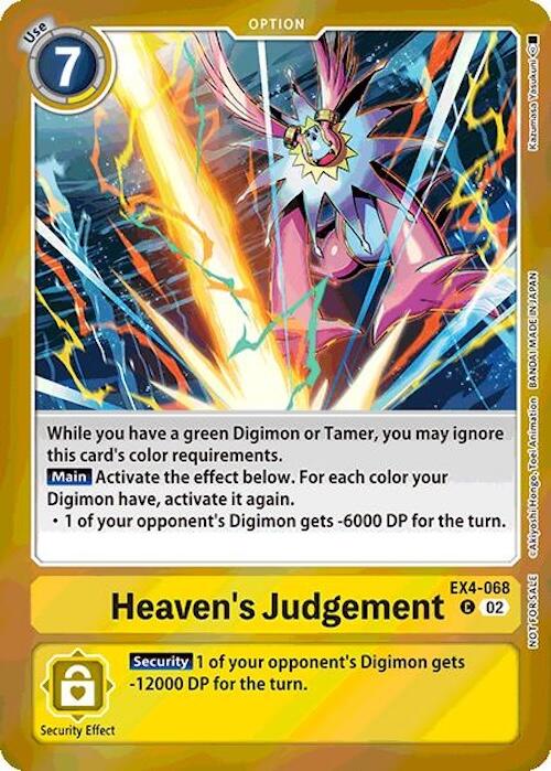 Heaven's Judgement (Event Pack 7) [EX4-068 C] [Alternative Being Booster] Foil