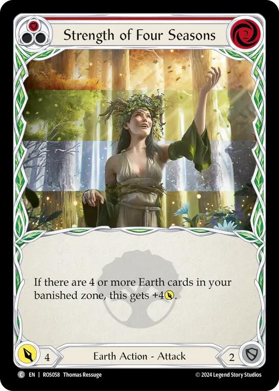 Strength of Four Seasons (Red) [ROS058] [Rosetta] Rainbow Foil