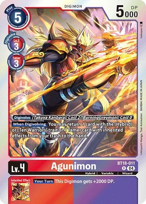 Agunimon [BT18-011 R] [Release Special Booster 2.0] Foil