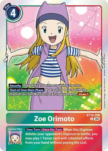 Zoe Orimoto [BT18-090-R] [Release Special Booster 2.0] Foil