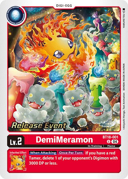 DemiMeramon [BT18-001 U] [Release Special Booster 2.0 Celebration Event Cards] Foil
