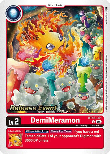 DemiMeramon [BT18-001 U] [Release Special Booster 2.0 Celebration Event Cards] Foil