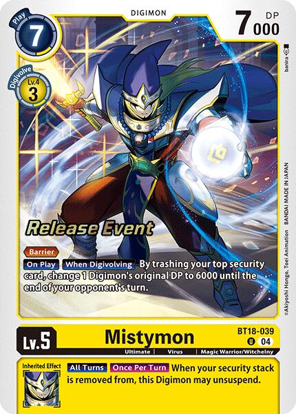 Mistymon [BT18-039 U] [Release Special Booster 2.0 Celebration Event Cards] Foil