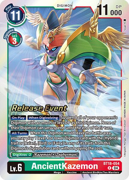 AncientKazemon [BT18-054 R] [Release Special Booster 2.0 Celebration Event Cards] Foil