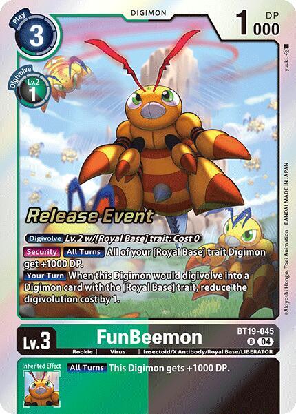 FunBeemon [BT19-045-R] [Release Special Booster 2.0 Celebration Event Cards] Foil