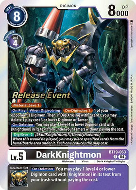 DarkKnightmon [BT19-063 R] [Release Special Booster 2.0 Celebration Event Cards] Foil