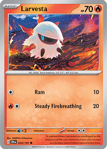 Larvesta [024/191] - (Surging Sparks) Reverse Holofoil
